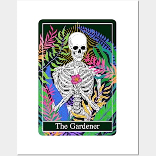 Skeleton The Gardener Tarot card Posters and Art